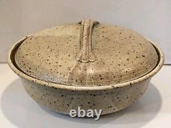 LARGE Vintage 1971 Richard Masterson Studio Art Pottery Bowl Signed