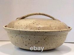 LARGE Vintage 1971 Richard Masterson Studio Art Pottery Bowl Signed