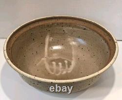 LARGE Vintage 1971 Richard Masterson Studio Art Pottery Bowl Signed