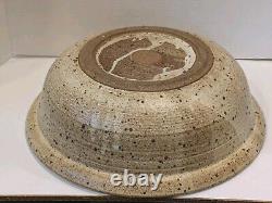 LARGE Vintage 1971 Richard Masterson Studio Art Pottery Bowl Signed