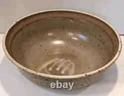 LARGE Vintage 1971 Richard Masterson Studio Art Pottery Bowl Signed