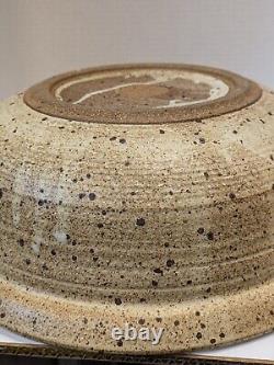 LARGE Vintage 1971 Richard Masterson Studio Art Pottery Bowl Signed