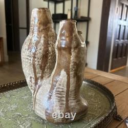 Large 11 X 7.5 Signed Vintage 1977 Studio Pottery Asymmetric Vessel