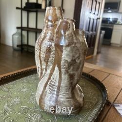 Large 11 X 7.5 Signed Vintage 1977 Studio Pottery Asymmetric Vessel