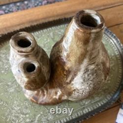 Large 11 X 7.5 Signed Vintage 1977 Studio Pottery Asymmetric Vessel
