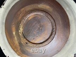 Large 20 Monumental Studio Pottery Bowl starburst Union Jack inspired