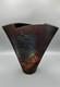 Large Copper Matte Raku Pottery Vase 13 Signed Kerry Gonzalez Iridescent Retro