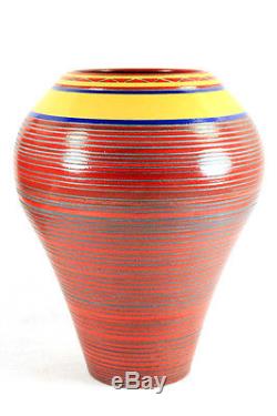 Large Impressive Vintage Studio Art Pottery Gallery Vase Impressed Makers Mark