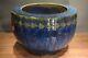 Large JAPANESE VINTAGE STUDIO ART POTTERY BLUE FLAMBE GLAZE 18 X 12