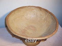 Large Unusual Vintage Mid-Century Studio Pottery Centerpiece Punch Bowl