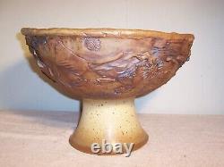 Large Unusual Vintage Mid-Century Studio Pottery Centerpiece Punch Bowl