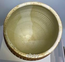 Large, VINTAGE J. Edward Barker Handmade Studio Pottery Stoneware Vase SIGNED