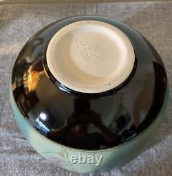 Large Vintage Alan Vigland Studio Art Pottery Abstract Bowl Signed 10 x 7.5