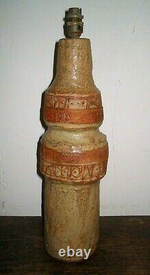 Large Vintage Early Bernard Rooke Lamp Base Studio Pottery