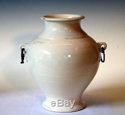 Large Vintage Hand Turned Italian Faience Majolica Art Pottery Studio Vase