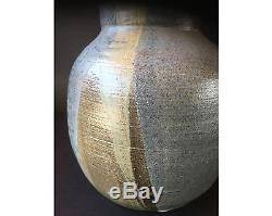 Large Vintage Hedley BC Canadian Studio Pottery Vase Signed RB BJS