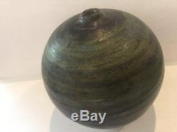 Large Vintage Mid Century Modern Moon Pot Studio Art Pottery Vase Toshiko Era