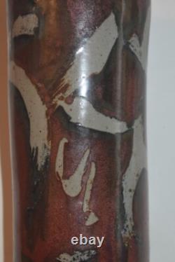 Large Vintage Mid Century Studio Pottery Art Vase Abstract