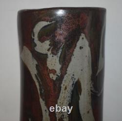 Large Vintage Mid Century Studio Pottery Art Vase Abstract