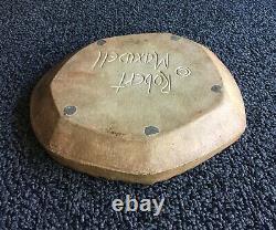 Large Vintage Mid Century Studio Pottery Ashtray by Robert Maxwell Signed