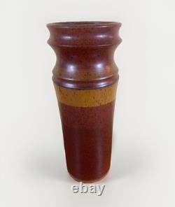 Large Vintage Signed Art Studio Pottery Vase Signed Val Cushing MCM
