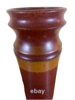 Large Vintage Signed Art Studio Pottery Vase Signed Val Cushing MCM