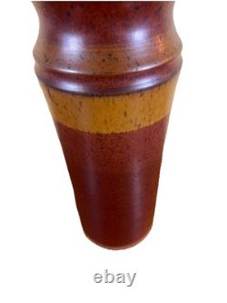 Large Vintage Signed Art Studio Pottery Vase Signed Val Cushing MCM