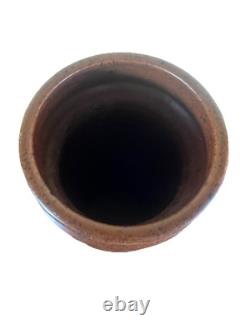 Large Vintage Signed Art Studio Pottery Vase Signed Val Cushing MCM