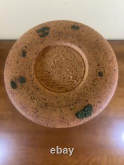 Large Vintage Signed Art Studio Pottery Vase Signed Val Cushing MCM