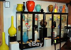 Large Vintage Studio Art Pottery Atomic Age Brutalist Vase Signed 1960's