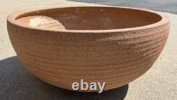 Large Vintage Studio Pottery Bowl Planter Hand Thrown 1960s Rustic Stoneware