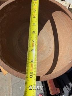 Large Vintage Studio Pottery Bowl Planter Hand Thrown 1960s Rustic Stoneware