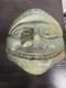Large Vintage Studio Pottery Face Sculpture Green Glaze Art Mask
