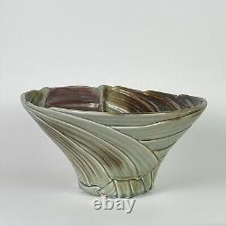 Large Vintage Studio Pottery Glazed Serving Bowl (ca. 1980, Signed)