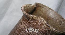 Large Vintage Studio Pottery Jug Salt Glaze Stoneware Signed To Base 9 High