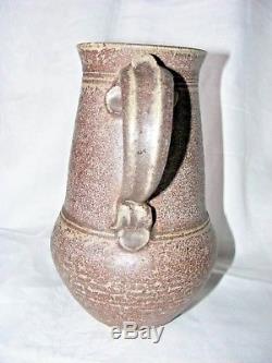 Large Vintage Studio Pottery Jug Salt Glaze Stoneware Signed To Base 9 High