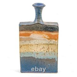 Large Vintage Studio Pottery Vase Artist Signed Earth Tones Beach Sunshine Art