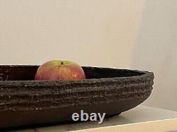 Large Vintage THOMAS TOFT MID CENTURY DANISH POTTERY BOWL STUDIO MODERN TRAY 16