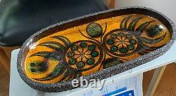 Large Vintage THOMAS TOFT MID CENTURY DANISH POTTERY BOWL STUDIO MODERN TRAY 16