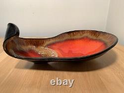 Large Vintage Vallauris Mid Century French Studio Pottery Free Form Bowl 1960's