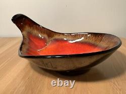 Large Vintage Vallauris Mid Century French Studio Pottery Free Form Bowl 1960's