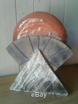 Large vintage'Brighton Studio' art pottery abstract sculpture