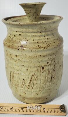 Late 1970's Studio Pottery Canister New Mexico Artist Elizabeth Birge