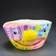 Laurel Izard Edwin Shelton Studio Pottery Clown Face Large Bowl Colorful VTG