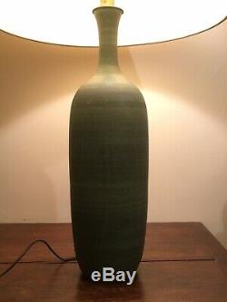 Lee Rosen Design Technics Mid Century Vintage Studio Pottery Ceramic Lamp Signed