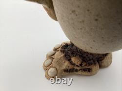 Lee Sievers Signed Art Pottery Foot Mug Cup 4 Sculpted Feet Hand Handle Vintage