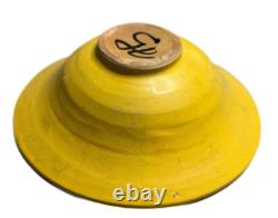 Livia Gorka Studio Pottery Bowl MCM Modernist Bird Hungary 8 Wall Art Vtg