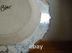 Lovely Decorative Vintage Studio Art Pottery Large Plate Charger By John Calver