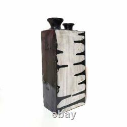 MCM Brutalist Double Spout Weedpot Vase Studio Art Pottery