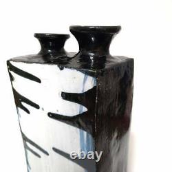 MCM Brutalist Double Spout Weedpot Vase Studio Art Pottery